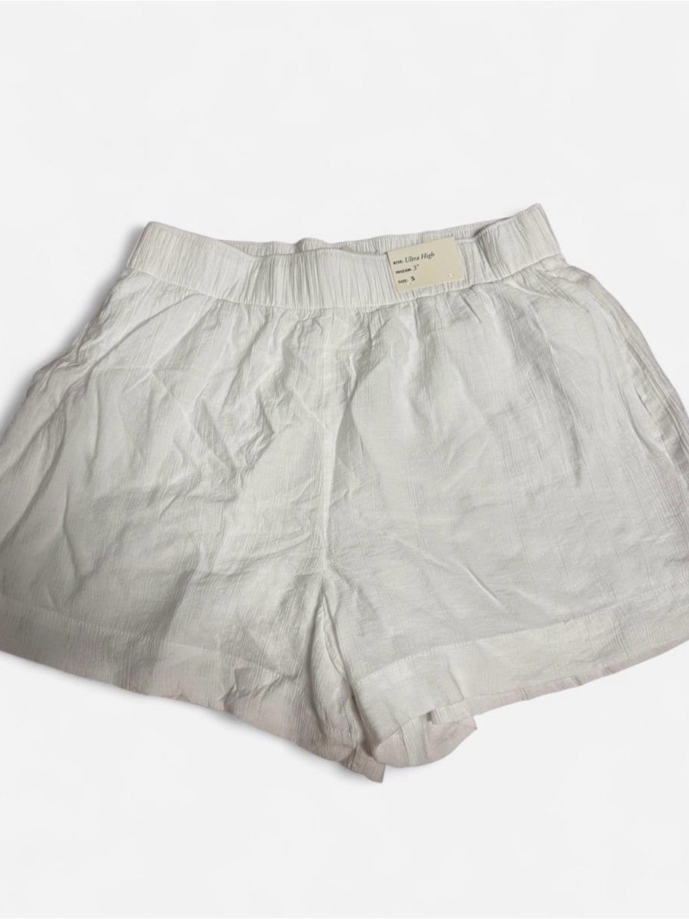 Abercrombie & Fitch white linen shorts